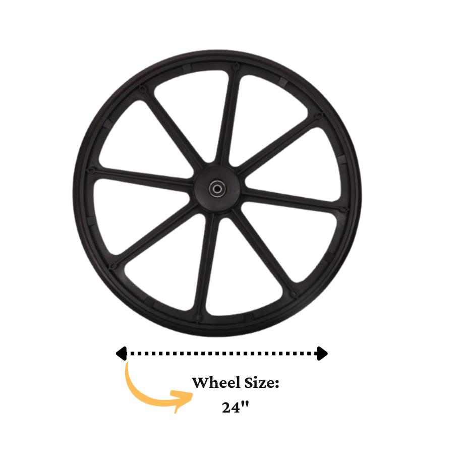 Roue arrière de rechange Medline 24 pouces pour fauteuil roulant Excel