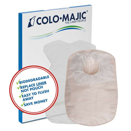Bx/100 Colo-Majic Biodegradable Flushable Liners Regular 45-57Mm (1 3/4"-2 1/4) - BeHope