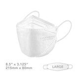 Flat-fold Non-powered Air-purifying Respirator Large White - Pack Of 10 - Behope
