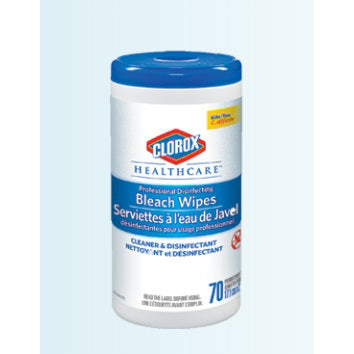 Clorox Healthcare Germicidal Surface Wipe 6 3/4" X 9" With Bleach Kills 65 Pathogens - Tub Of 70 - BeHope