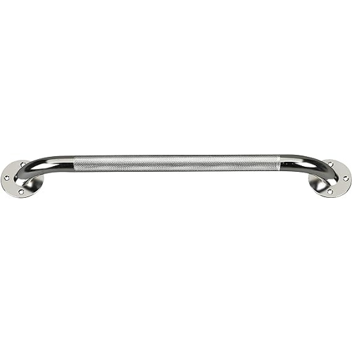 Chrome Knurled Grab Bar, 18" - BeHope