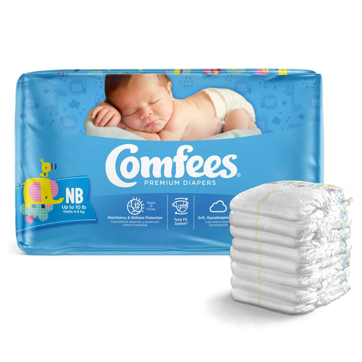 Pañales para bebés Comfees, recién nacidos