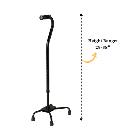 Medline Steel Bariatric Quad Cane Small Base