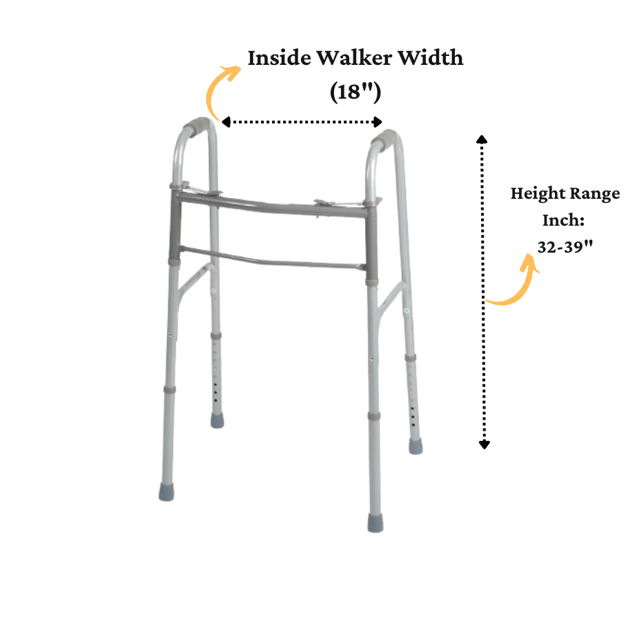 Medline Basic Two-Button Adult Walker (Pack of 4)