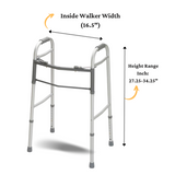 Youth 2-Button Folding Walkers without Wheels
