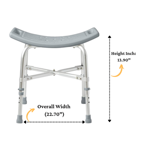 Silla de ducha bariátrica sin respaldo