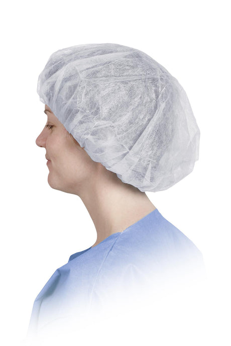 Medline Single-Ply Polypropylene Bouffant Caps