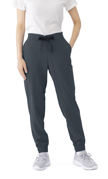 First AVE Women's 7-Pocket Jogger-Style Scrub Pant Charcoal