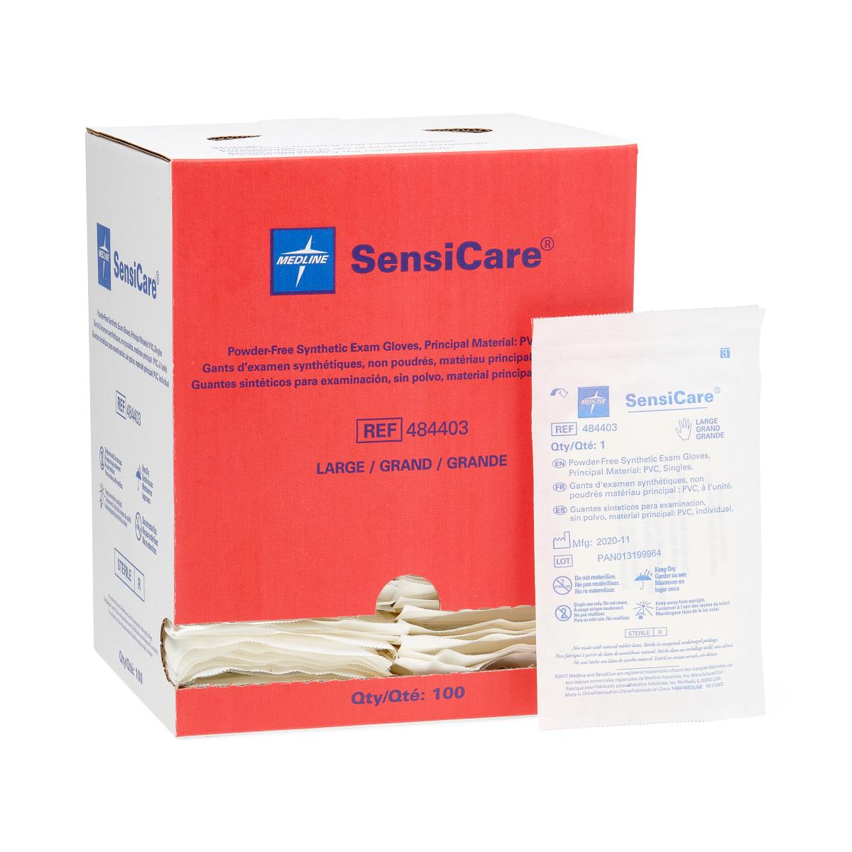 SensiCare Powder-Free Stretch Vinyl Sterile Exam Gloves
