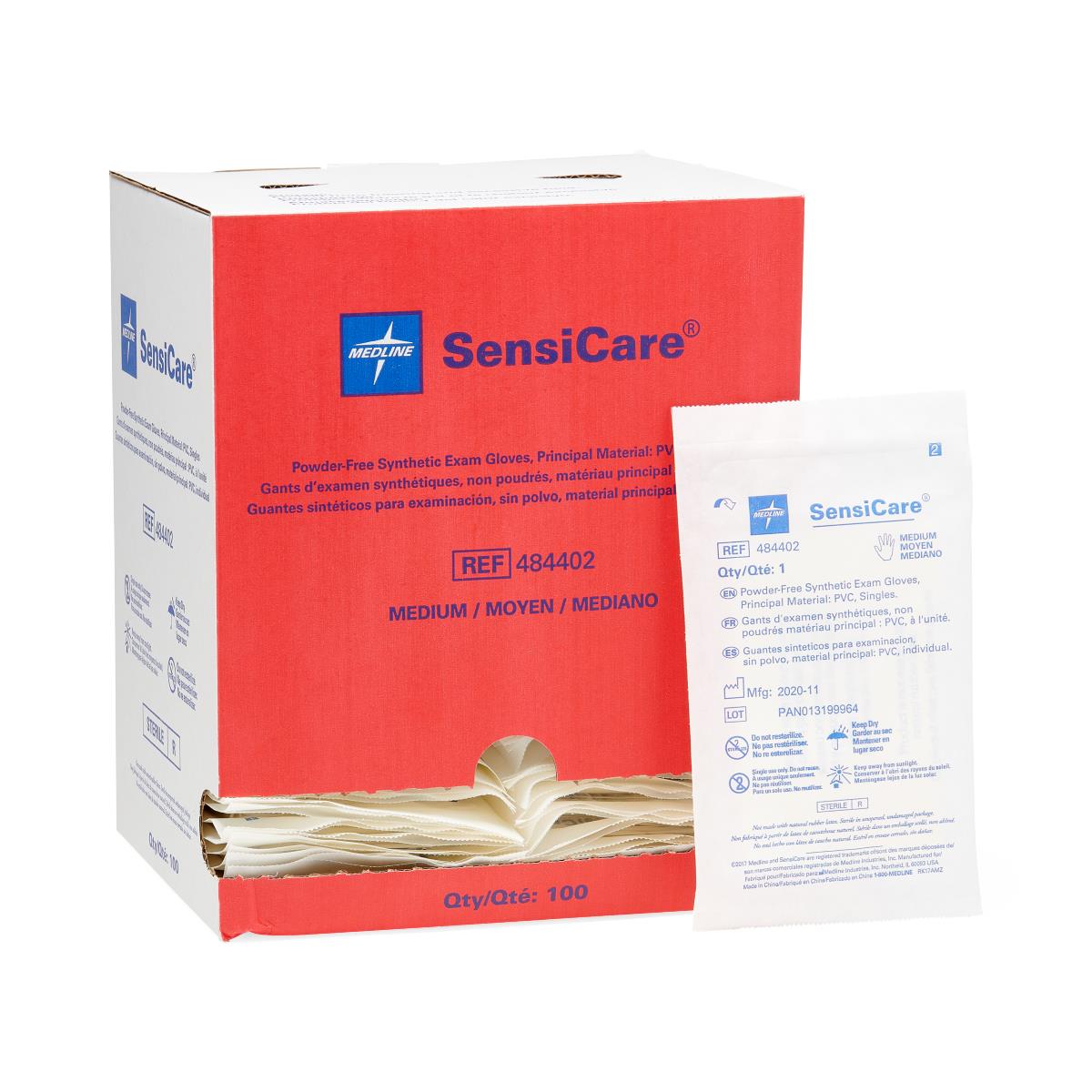 SensiCare Powder-Free Stretch Vinyl Sterile Exam Gloves