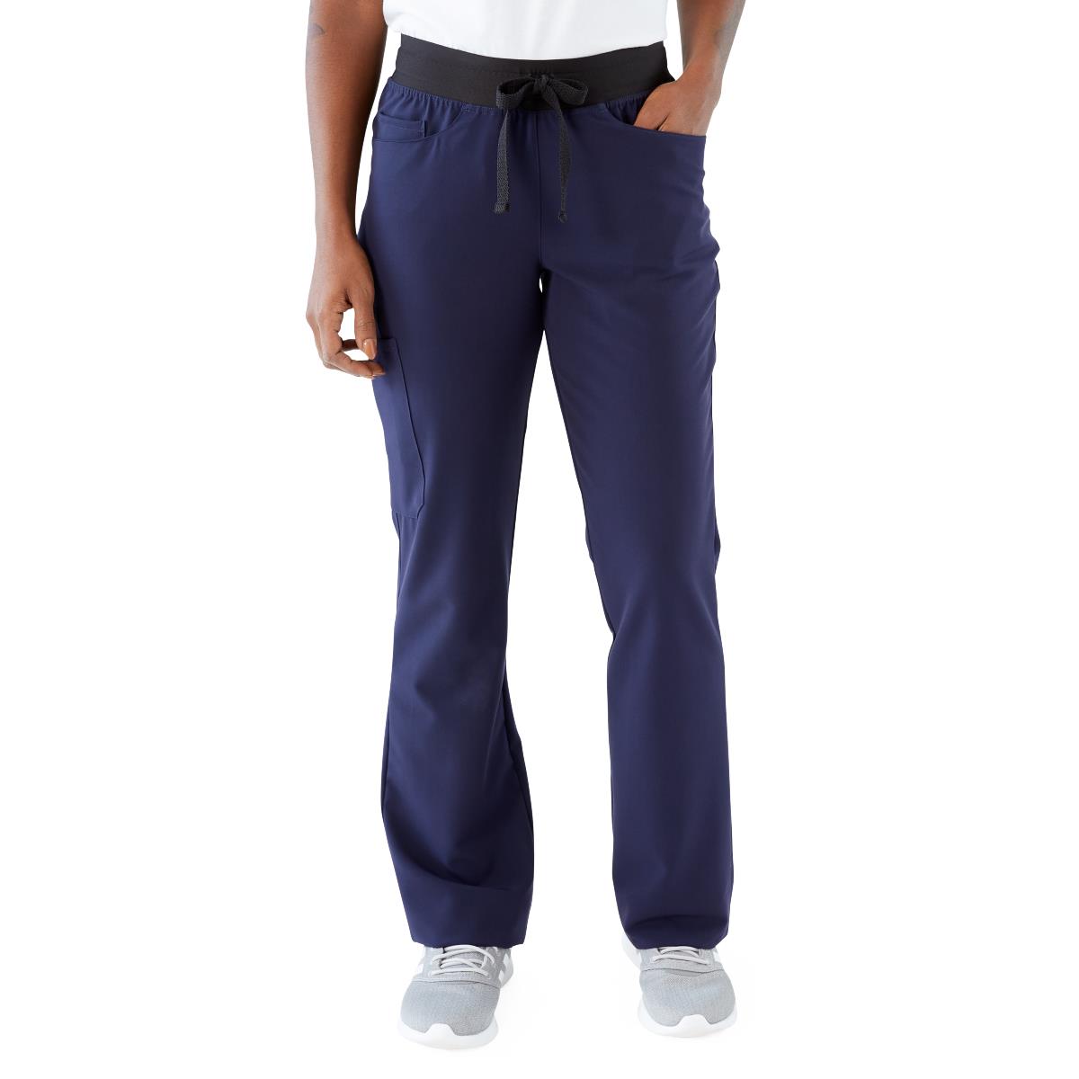 Coastal AVE Women's Regular-Length Scrub Pants Navy