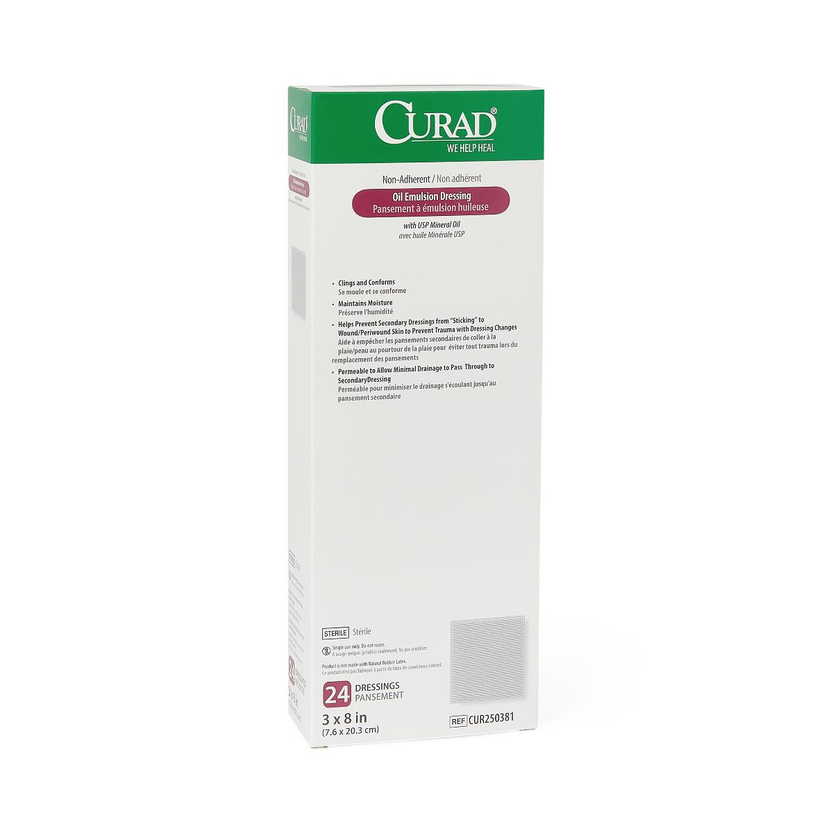 CURAD Nonadherent Sterile Oil Emulsion Dressings