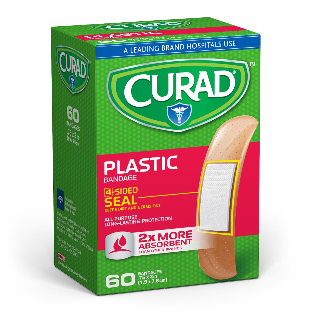 Bandage Plastic Adhesive Strip 1" X 3" Sterile