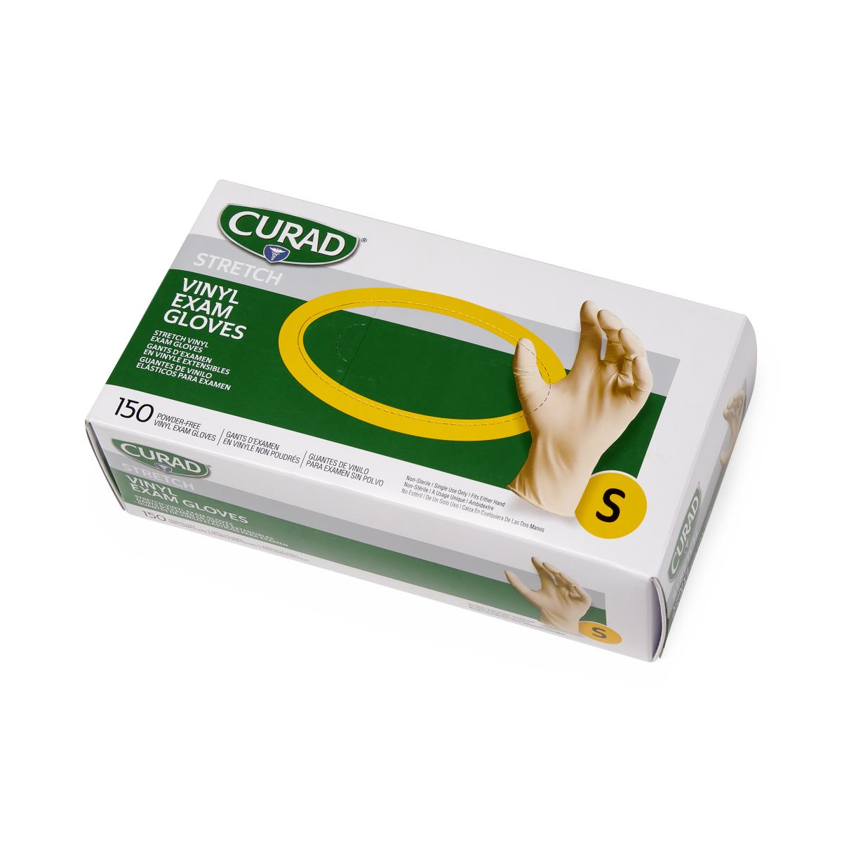 CURAD Powder-free Synthetic Stretch Vinyl Exam Gloves
