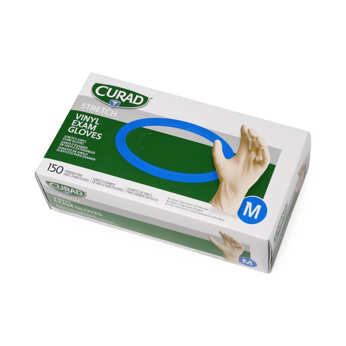 CURAD Powder-free Synthetic Stretch Vinyl Exam Gloves