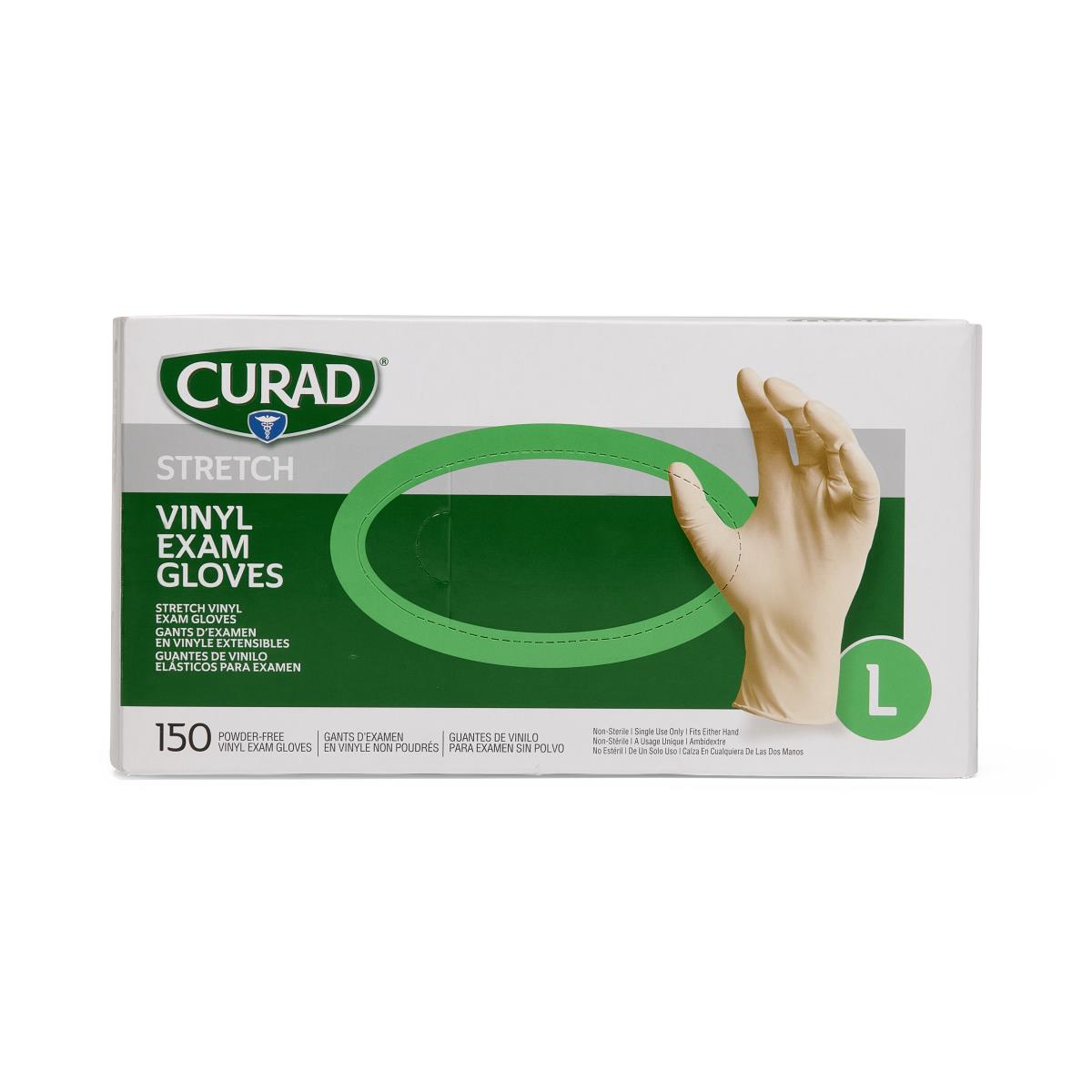 CURAD Powder-free Synthetic Stretch Vinyl Exam Gloves