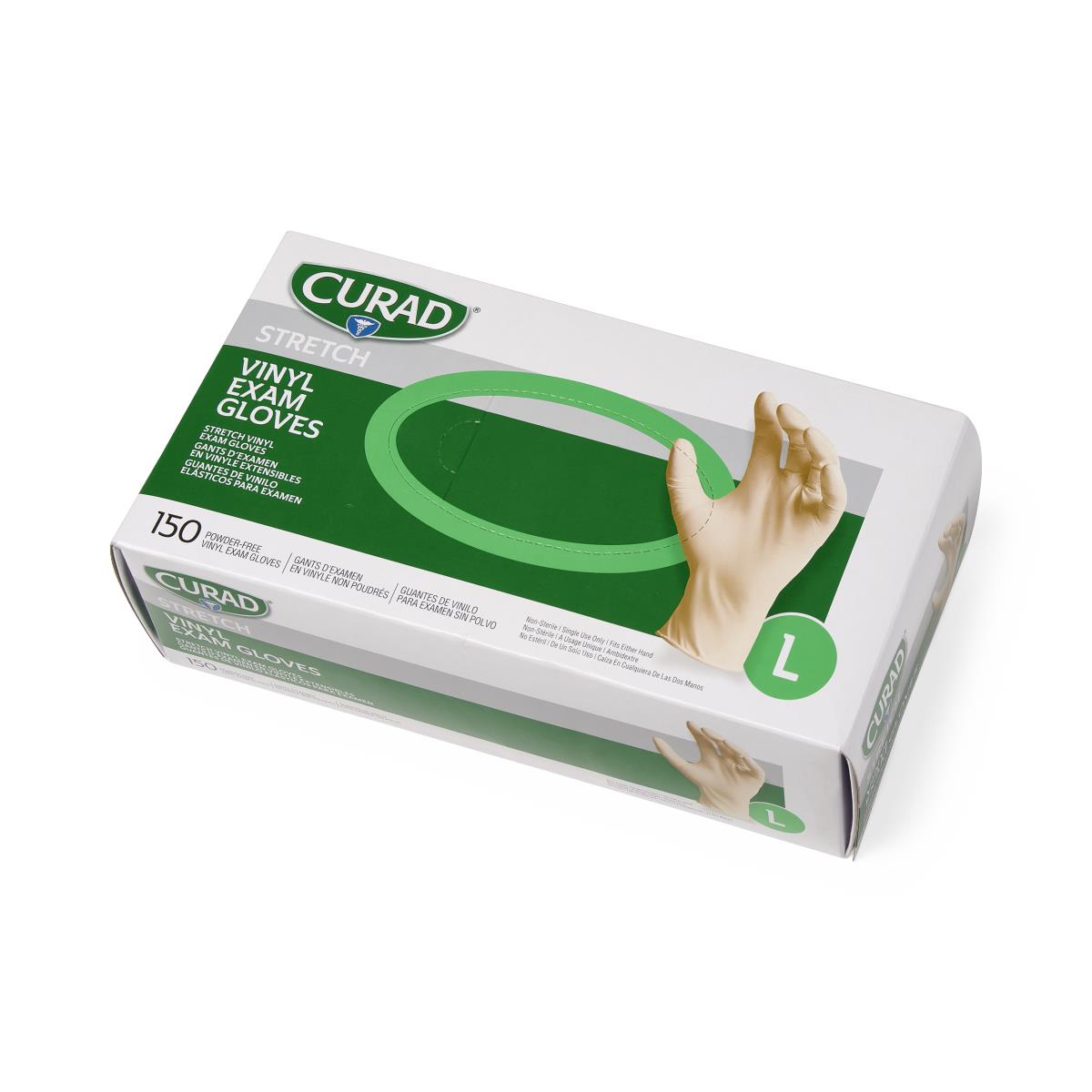 CURAD Powder-free Synthetic Stretch Vinyl Exam Gloves