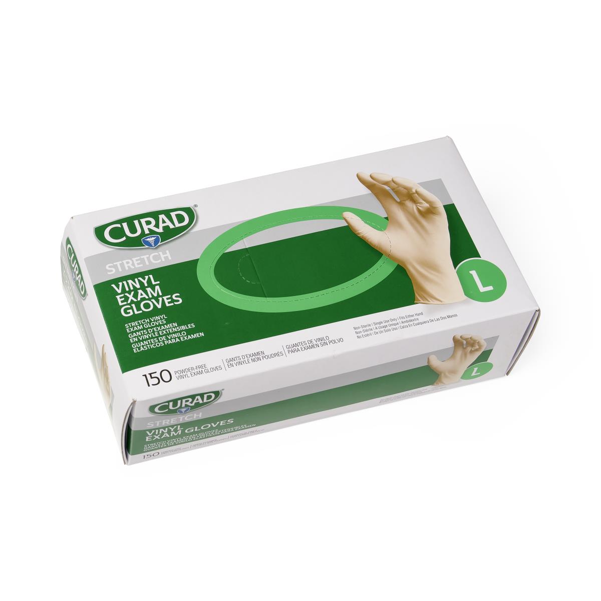 CURAD Powder-free Synthetic Stretch Vinyl Exam Gloves