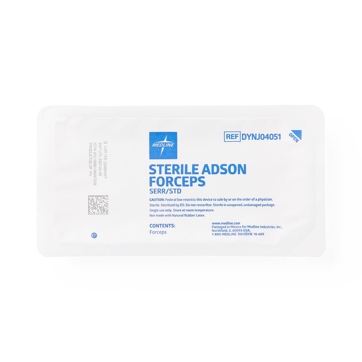 Medline Sterile Floor-grade Adson Tissue Forceps