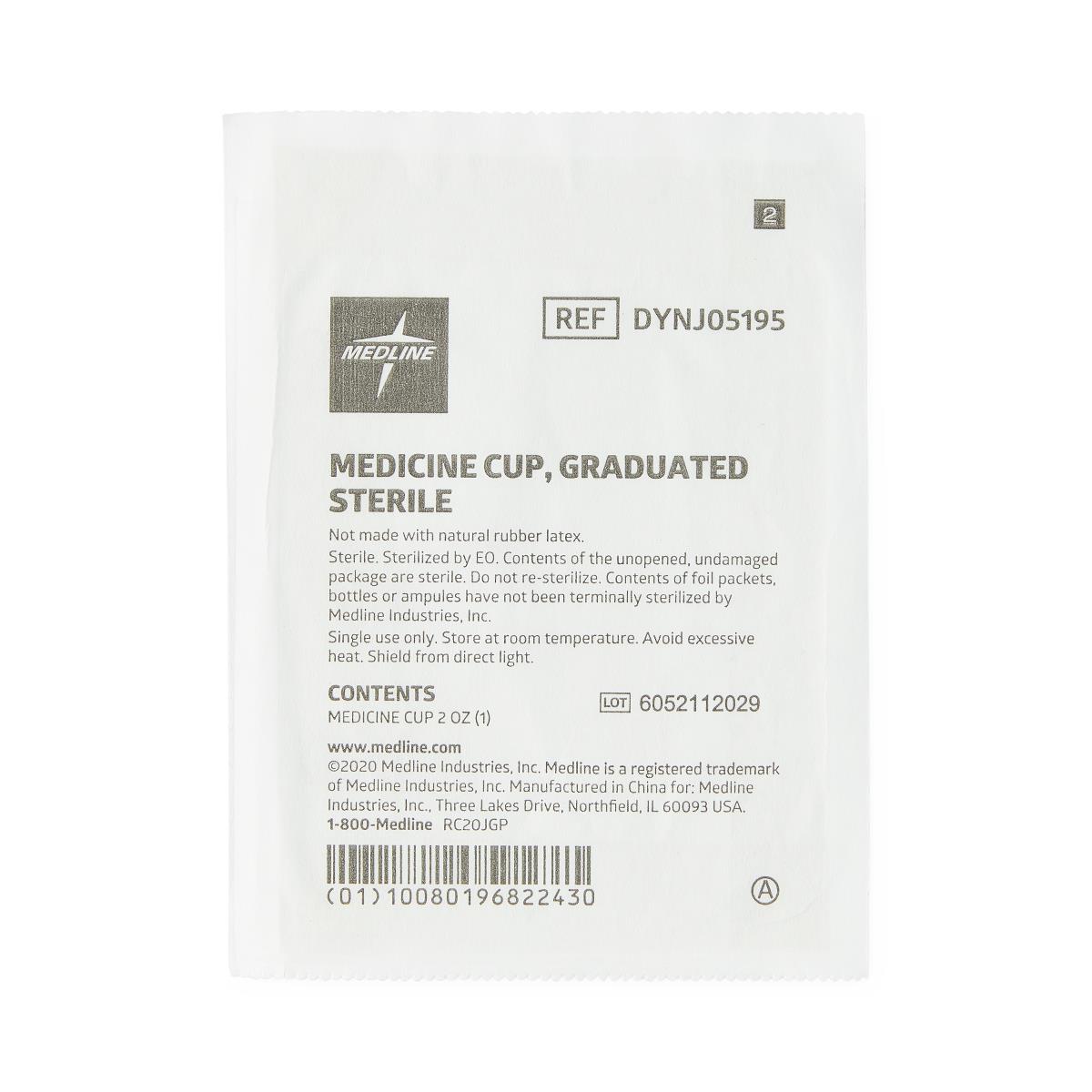 Graduated Plastic Medicine Cup Sterile 2 Oz Case/100 Each
