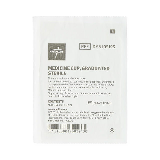 Graduated Plastic Medicine Cup Sterile 2 Oz Case/100 Each - BeHope