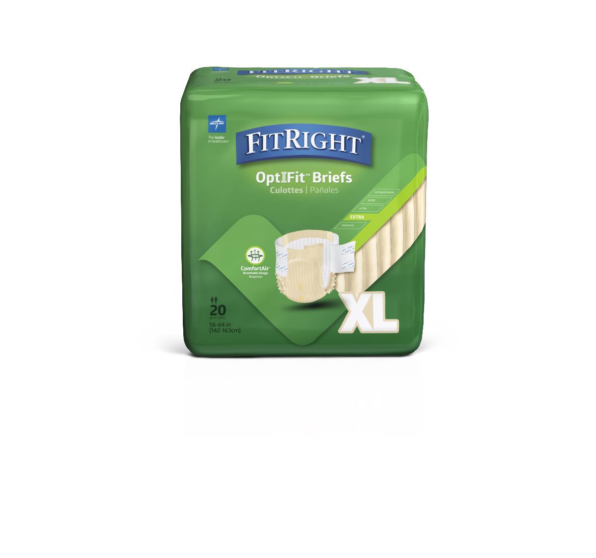 FitRight Extra Cloth-Like Adult Incontinence Briefs