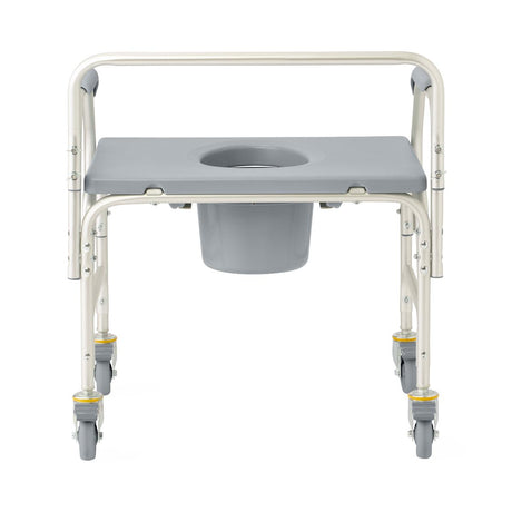 Aluminum Bariatric Commode with 4 Locking Casters