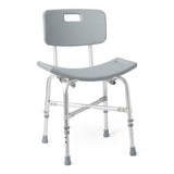 Guardian Aluminum Bariatric Bath/shower Chair With Back, Grey,knockdown, 550lb Capacity Each