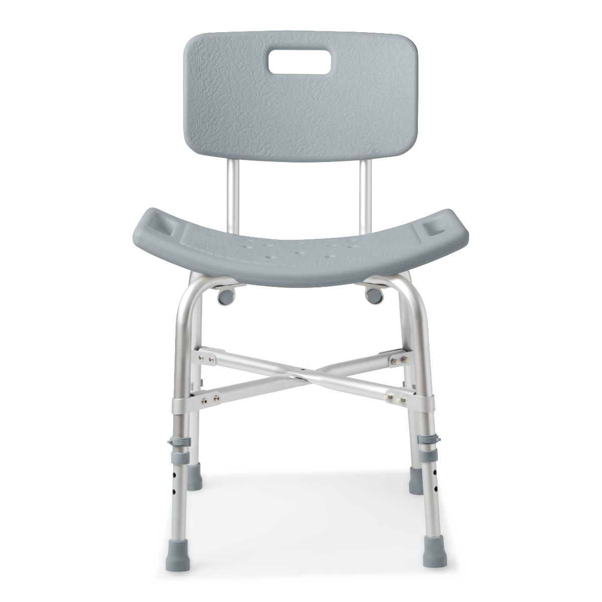 Guardian Aluminum Bariatric Bath/shower Chair With Back, Grey,knockdown, 550lb Capacity Each
