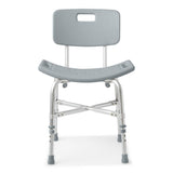 Guardian Aluminum Bariatric Bath/shower Chair With Back, Grey,knockdown, 550lb Capacity Each
