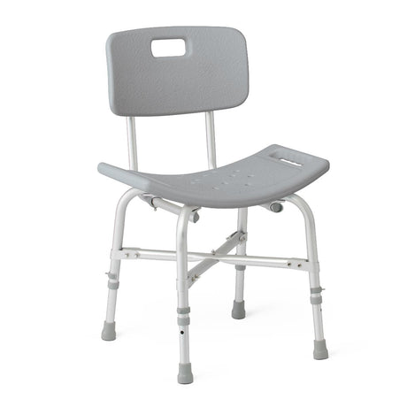 Guardian Aluminum Bariatric Bath/shower Chair With Back, Grey,knockdown, 550lb Capacity Each