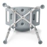 Guardian Aluminum Bath/shower Chair With Back, Grey, Knockdown, 350lbcapacity Each
