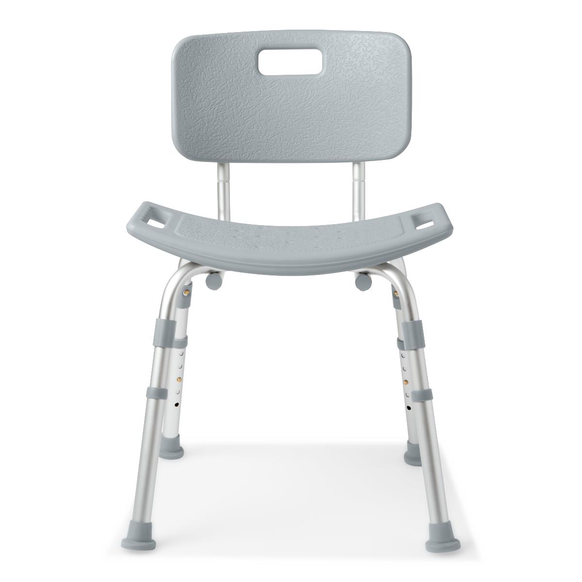 Guardian Aluminum Bath/shower Chair With Back, Grey, Knockdown, 350lbcapacity Each