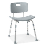 Guardian Aluminum Bath/shower Chair With Back, Grey, Knockdown, 350lbcapacity Each