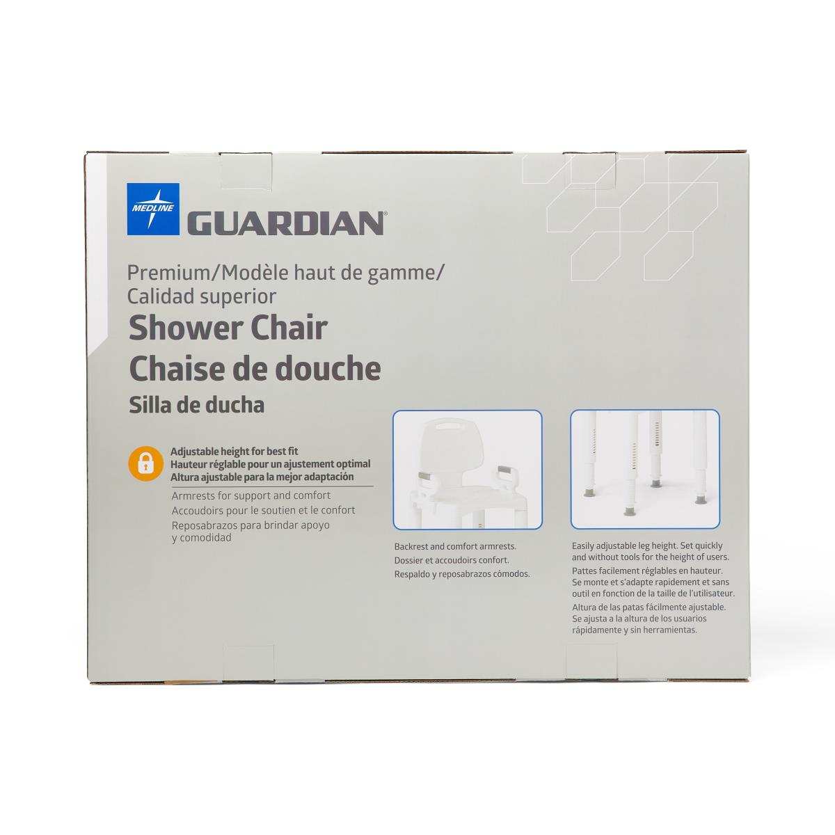Shower Chair,with Back,premium Premium Series Shower Chair With Back