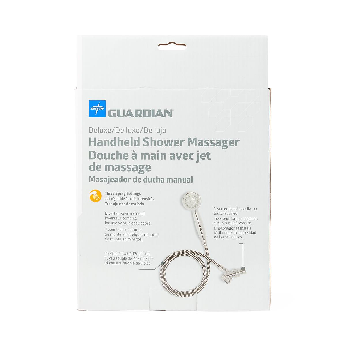 Handheld Shower,massager,deluxe Deluxe Handheld Shower Massager Withthree Massaging Options Each