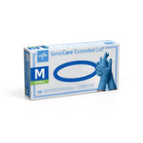 Sensicare Powder-free Nitrile Glove With 12" Extended Length Cuff Large Latex-free Blue