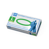 Sensicare Powder-free Nitrile Glove With 12" Extended Length Cuff Large Latex-free Blue