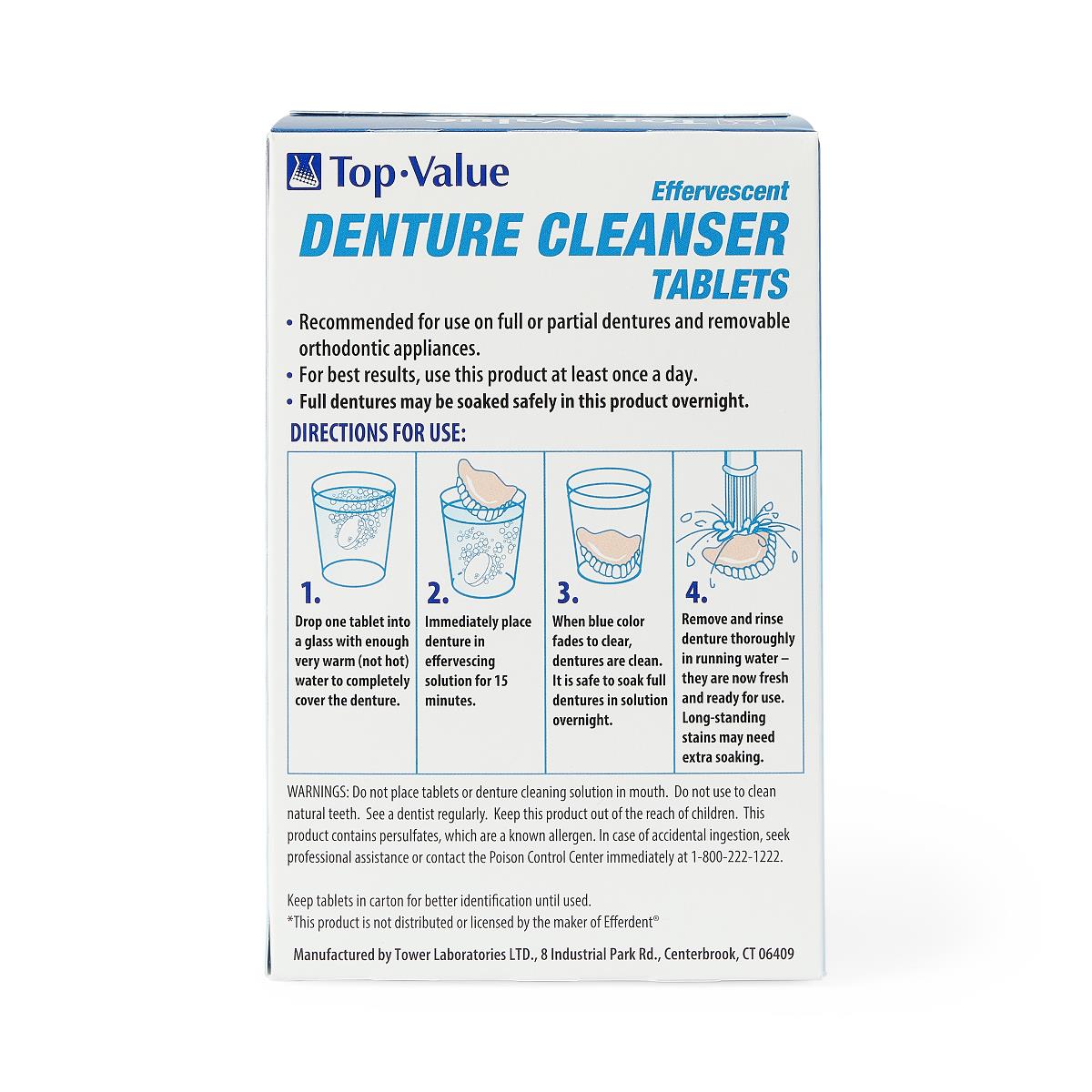Denture Cleanser Tablet Box/90 Each