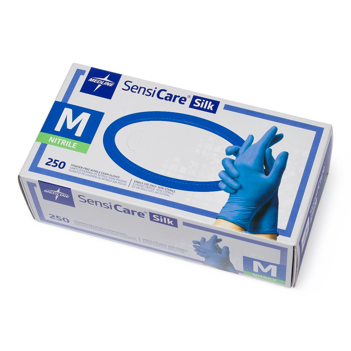 SensiCare Silk Powder-Free Nitrile Exam Gloves