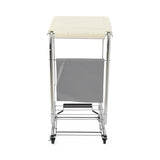 Hamper Stand Single Bag With Steel Foot Pedal And Metal Lid Each