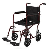 Medline Basic Aluminum Transport Chair 19" Wheels