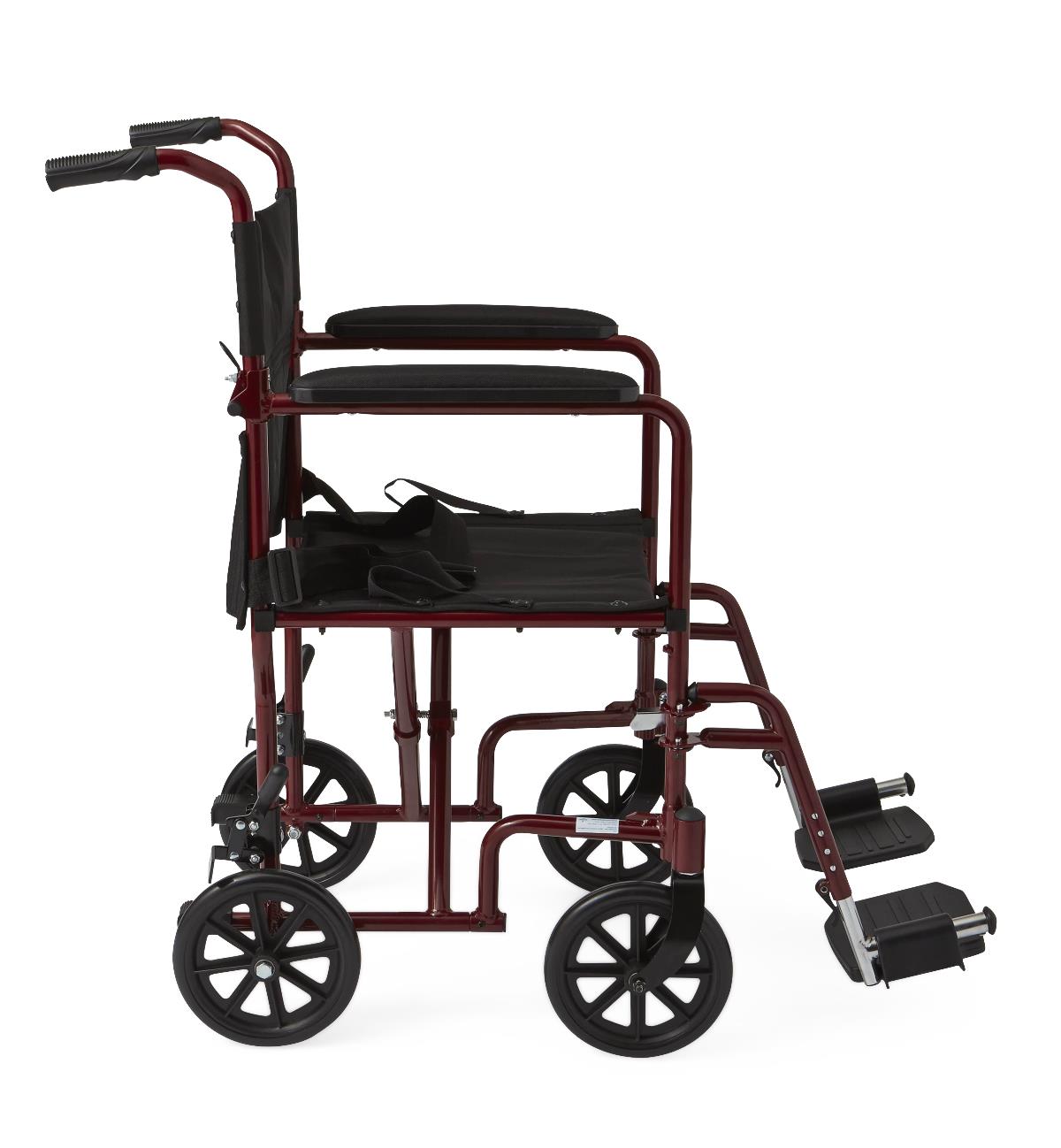 Medline Basic Aluminum Transport Chair 19" Wheels
