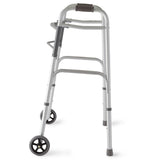 Walker Two-button Folding Adjustable W/5" Front Wheels Adult