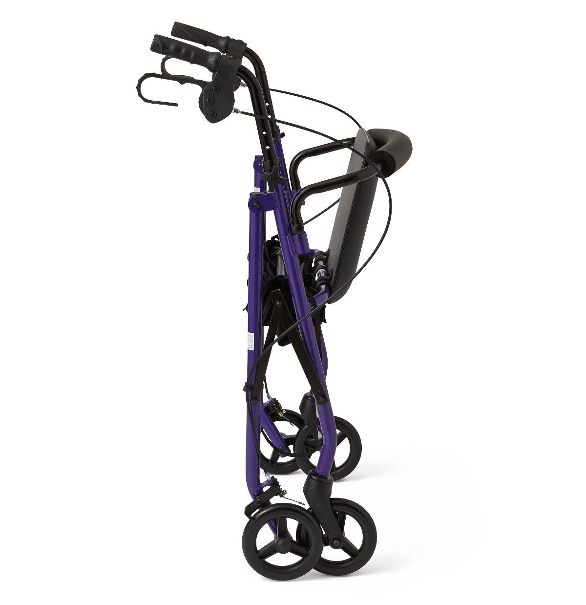Rollator With 6??? Wheels, Aluminum Epoxy Coated Frame, Storage Bag,purple Each