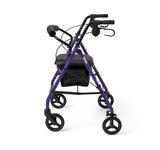 Rollator With 6??? Wheels, Aluminum Epoxy Coated Frame, Storage Bag,purple Each