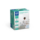 Medline Aluminum Bath Transfer Bench With Back Microban Treated