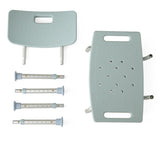 Medline Aluminum Bath/shower Chair With Back, Microban Treated Lt-blueplastic Seat & Back, Retail Box Knockdown, 300lb Capacity