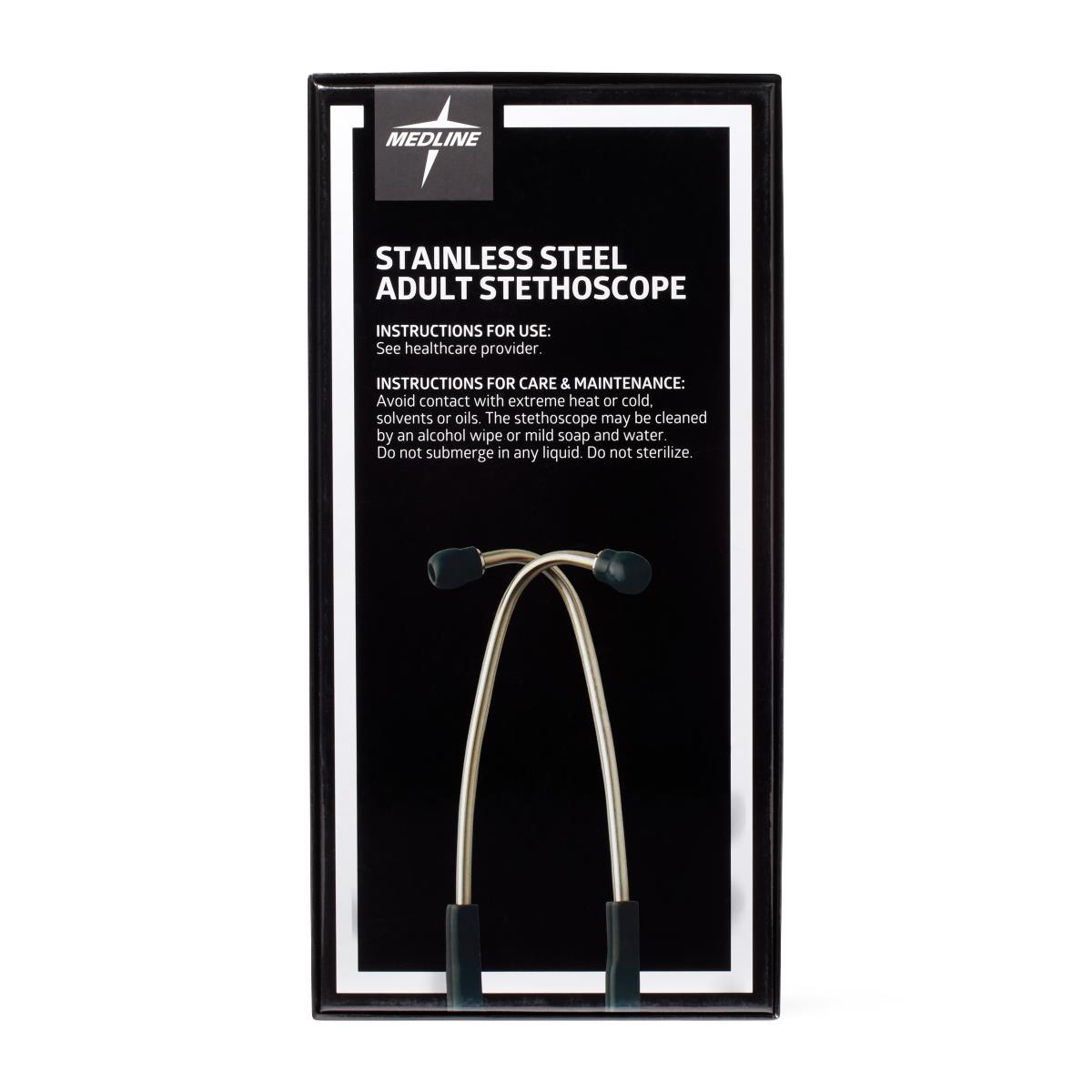Stethoscope Elite Dual Head Stainless Steel 22" Length Black Each