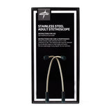 Stethoscope Elite Dual Head Stainless Steel 22" Length Black Each